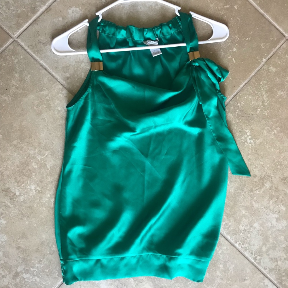 Emerald Satin Blouse - Caché